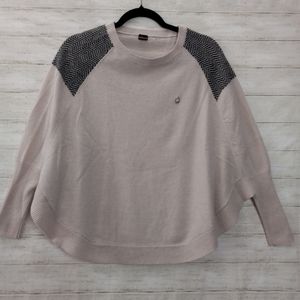 Kimuan Merino Angora Poncho Cape Sweater Cropped with Arms